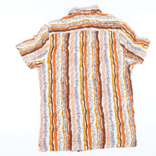 ASOS Design Men’s Striped Viscose Short Sleeve Shirt S