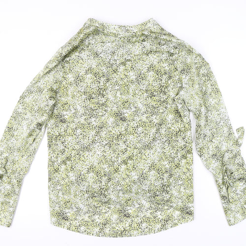 Next Womens Green Floral Long Sleeve Blouse Size 14