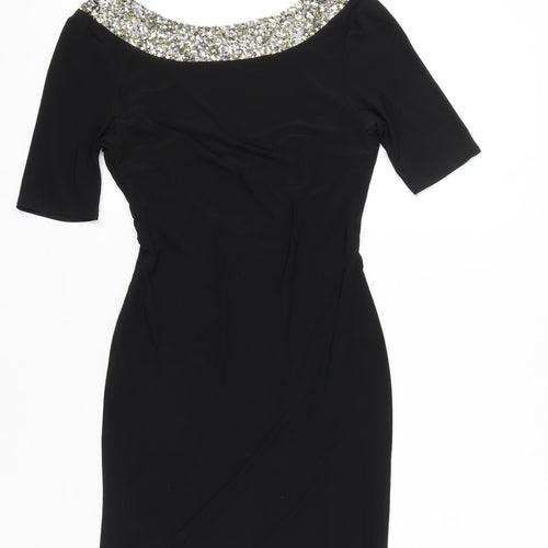 Different London Womens Black Sequin Bodycon Dress Size S