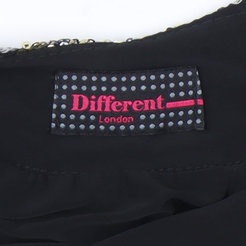 Different London Womens Black Sequin Bodycon Dress Size S