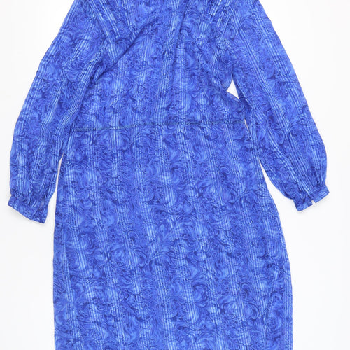 Jersey Masters Women’s Blue Size 12 Vintage Pleated Shirt Dress