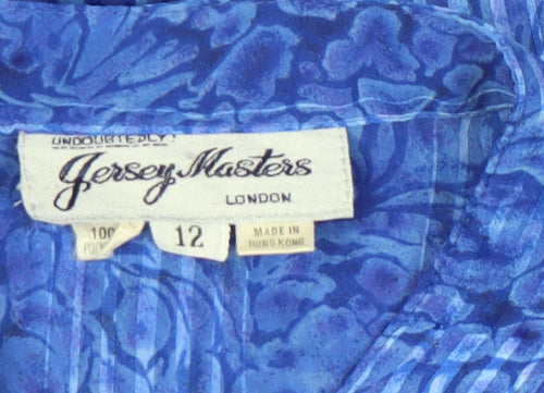 Jersey Masters Women’s Blue Size 12 Vintage Pleated Shirt Dress