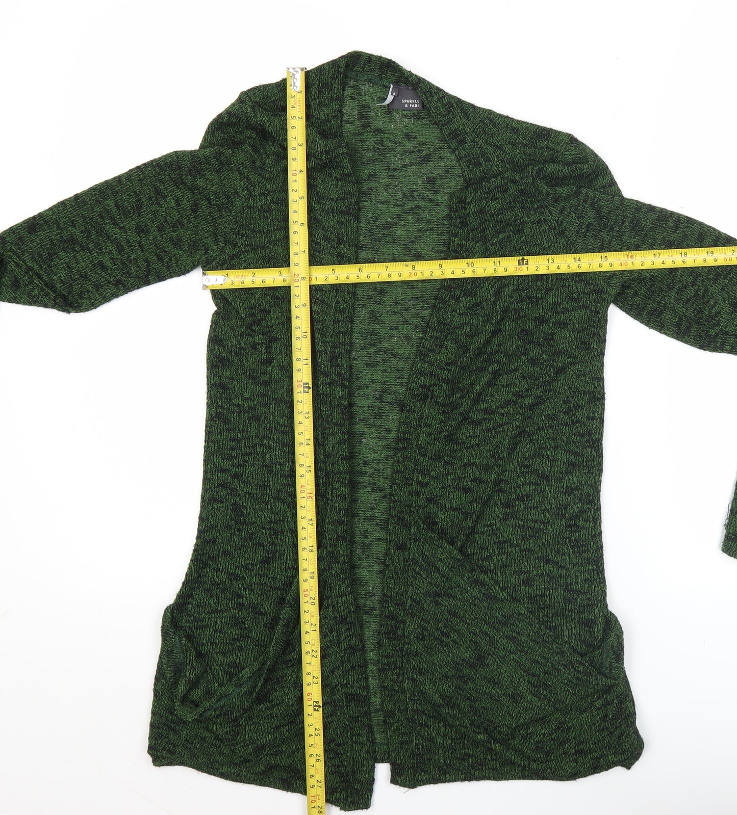 Sparkle & Fade Women’s Green Knit Long Sleeve Cardigan Size S