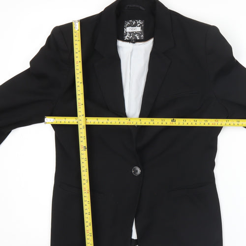 Next Women’s Black Size 8 Regular Fit One Button Blazer Jacket