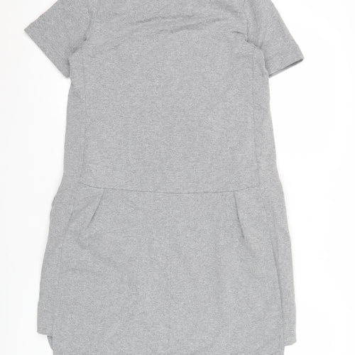 UP Moda Women’s Grey T-Shirt Dress Size S Casual Stretch Jersey