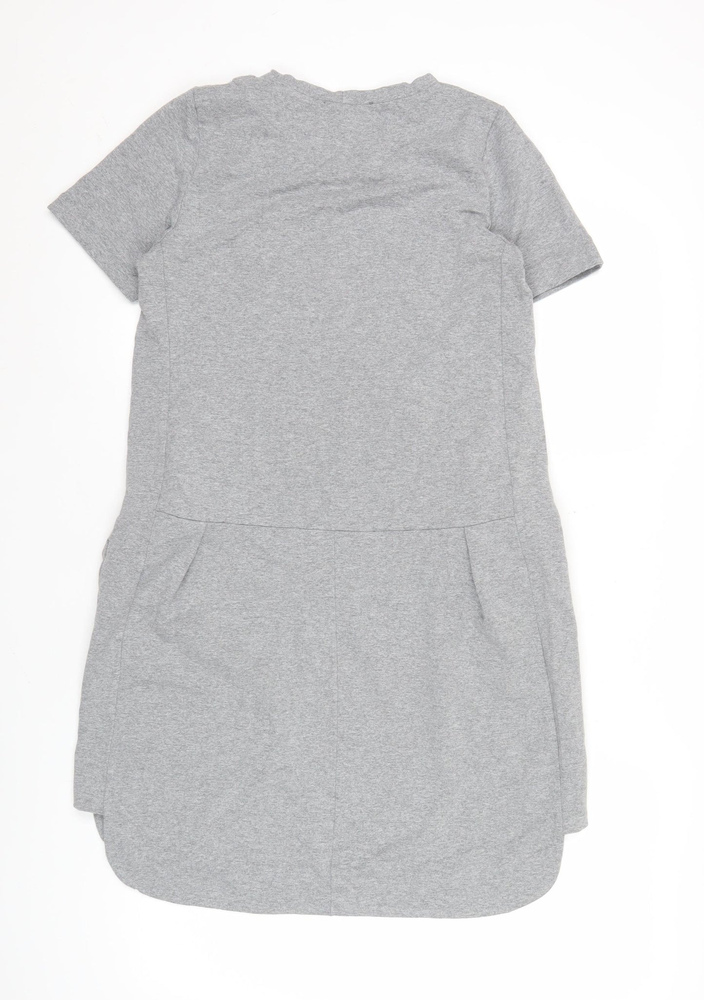 UP Moda Women’s Grey T-Shirt Dress Size S Casual Stretch Jersey