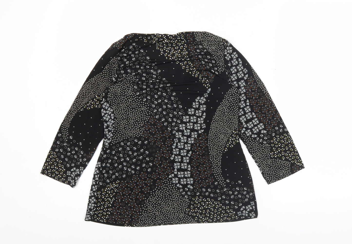 Wallis Petite Women’s Black Beaded V-Neck Tunic Blouse Size 12