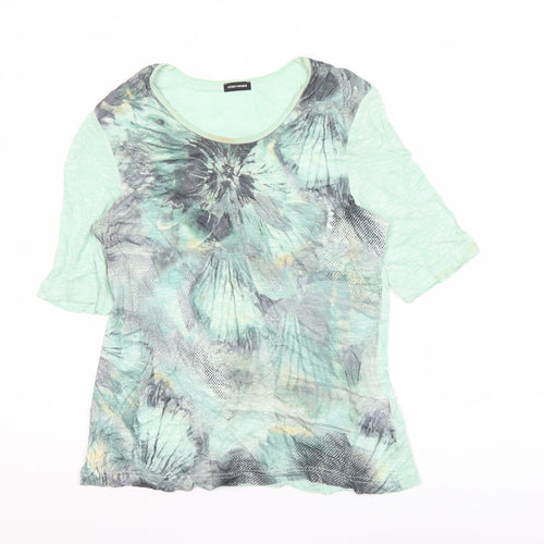 Gerry Weber Womens Green Floral Print T-Shirt Size 12