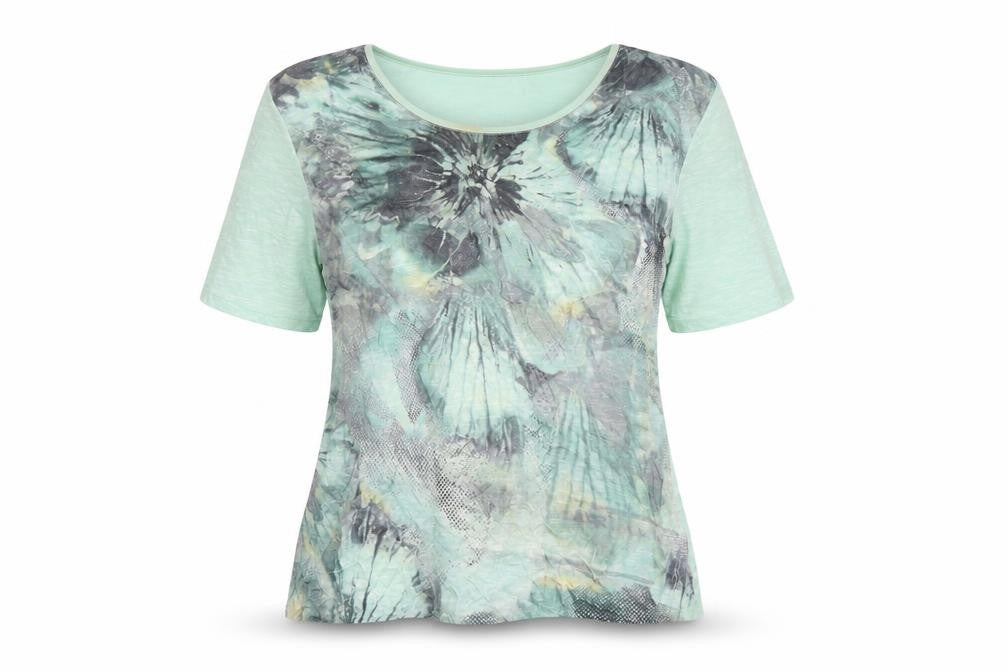 Gerry Weber Womens Green Floral Print T-Shirt Size 12