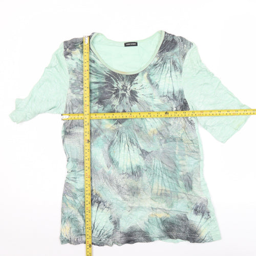 Gerry Weber Womens Green Floral Print T-Shirt Size 12