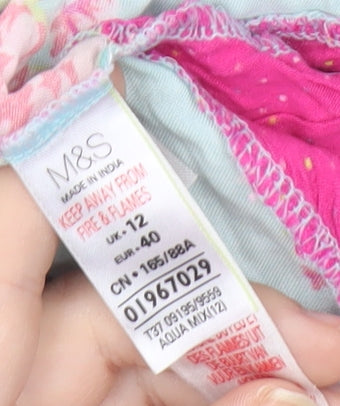 Marks and Spencer Womens Multicoloured Floral Slip Dress Size 12
