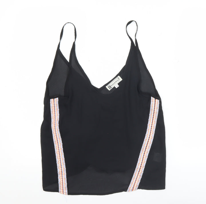 Hearts & Bows Womens Black V-Neck Camisole Tank Top Size 10