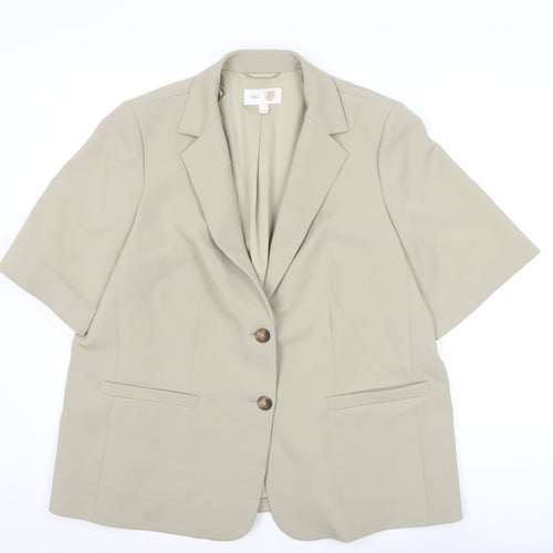Marks and Spencer Women’s Beige Size 18 Short Sleeve Blazer Jacket