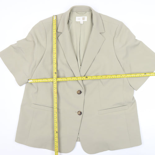 Marks and Spencer Women’s Beige Size 18 Short Sleeve Blazer Jacket