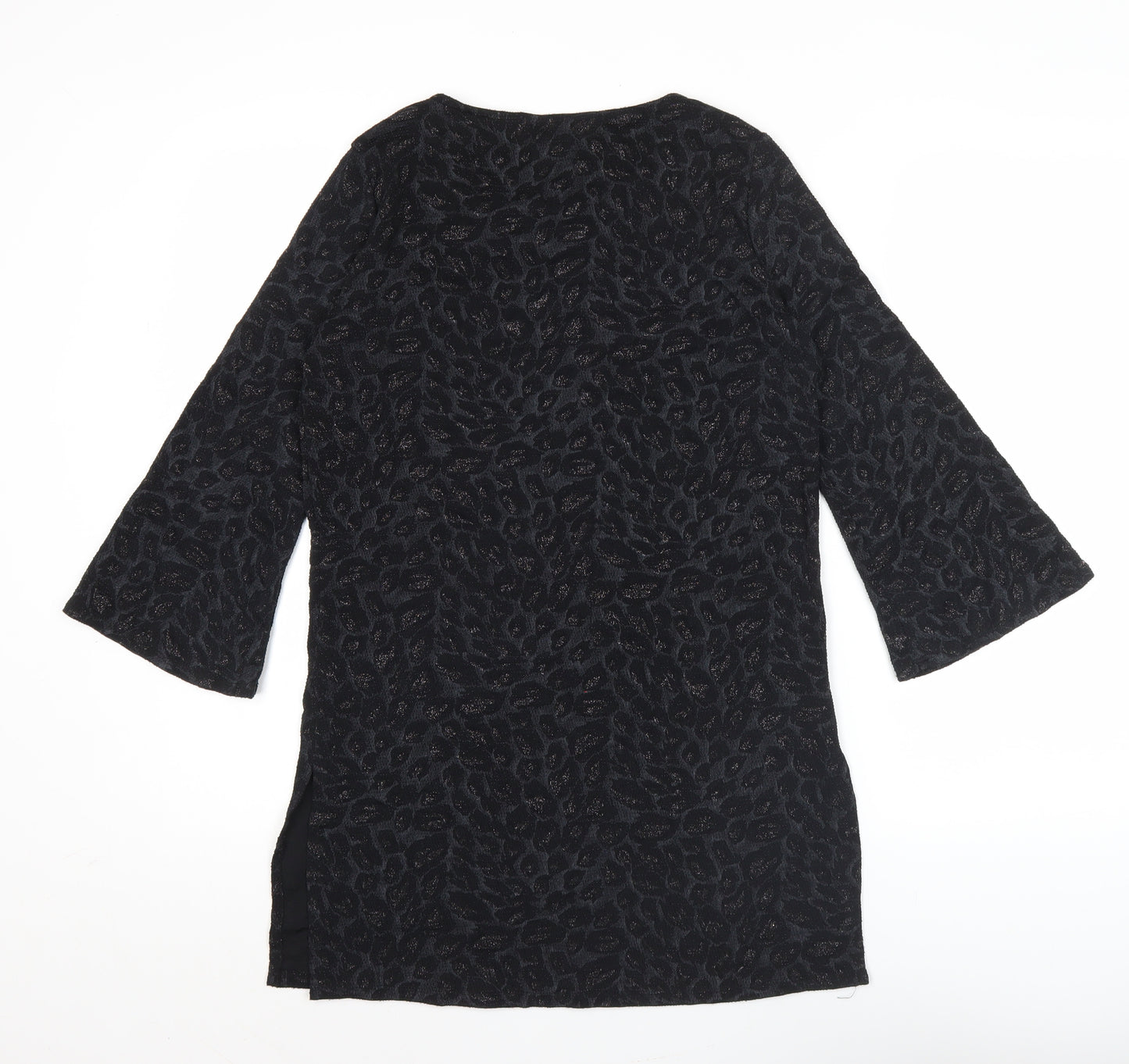 Principles Women’s Black Animal Print Shift Dress Size 10