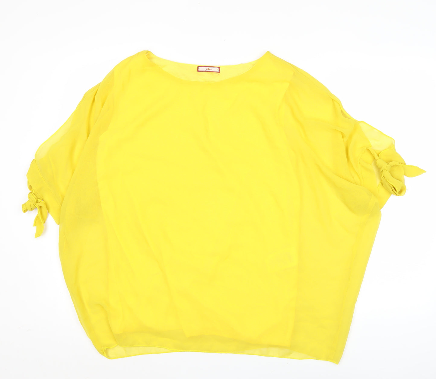 Joe Browns Womens Yellow Chiffon Tunic Blouse Size 12
