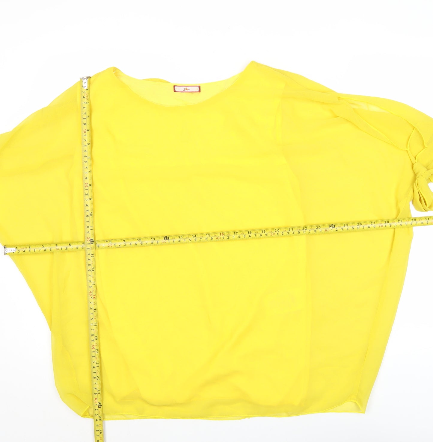 Joe Browns Womens Yellow Chiffon Tunic Blouse Size 12