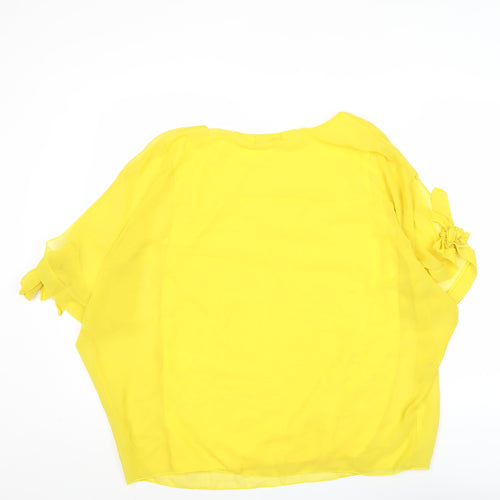 Joe Browns Womens Yellow Chiffon Tunic Blouse Size 12