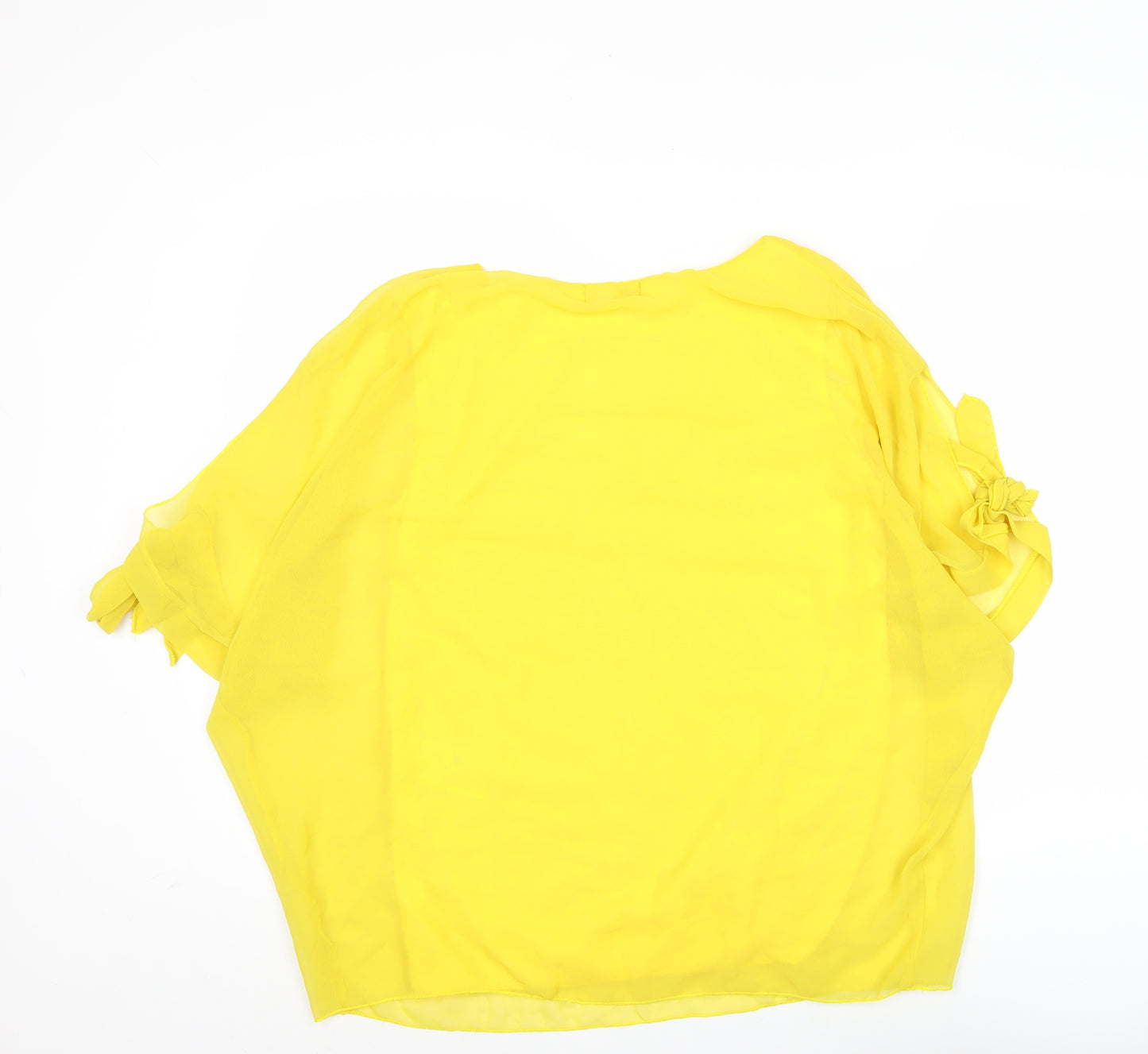 Joe Browns Womens Yellow Chiffon Tunic Blouse Size 12