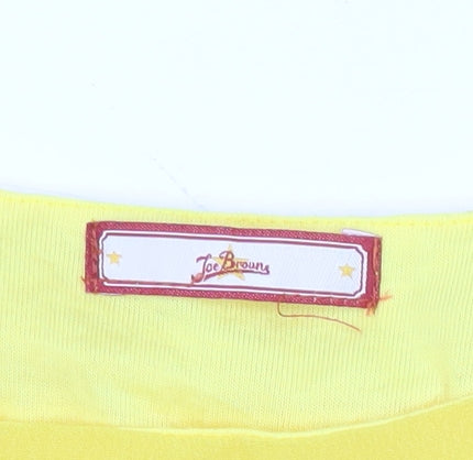 Joe Browns Womens Yellow Chiffon Tunic Blouse Size 12