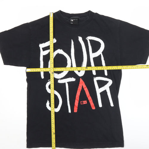 Fourstar Men's Black Medium Graphic Print Skateboarding T-Shirt