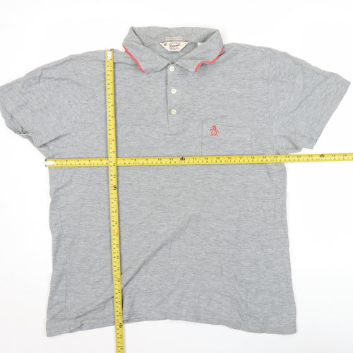 Penguin by Munsingwear Men's Grey Slim Fit Polo Shirt L