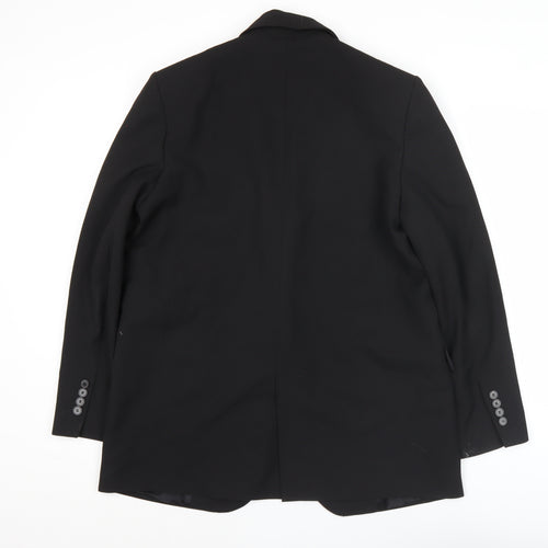Zara Mens Black Blazer Jacket M 38R Single-Breasted Classic
