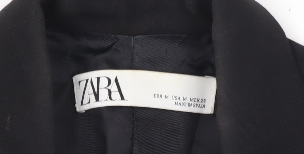 Zara Mens Black Blazer Jacket M 38R Single-Breasted Classic
