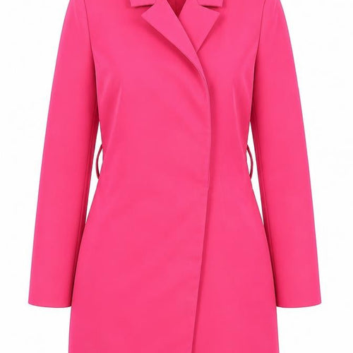 ISAWITFIRST Womens Pink Long Coatigan UK 12 Overcoat Blazer Style