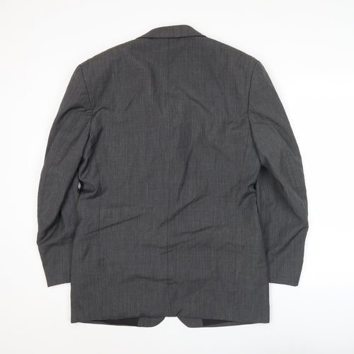 Pierre Balmain Men's Grey 38R Regular Fit Wool Blazer Jacket