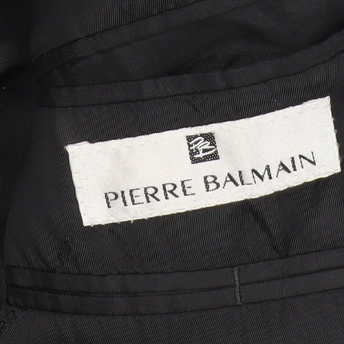 Pierre Balmain Men's Grey 38R Regular Fit Wool Blazer Jacket