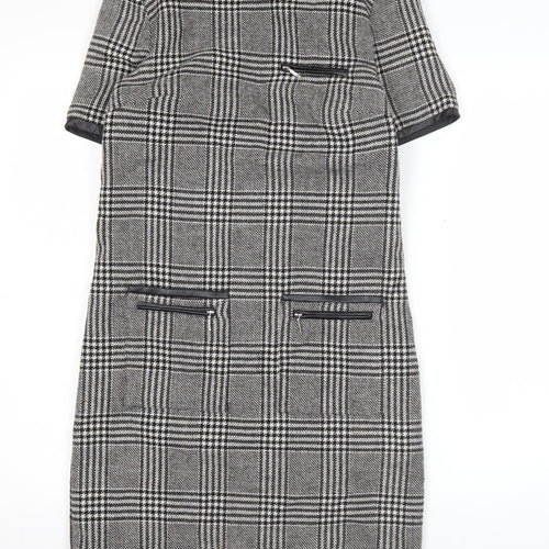 Marks and Spencer Women’s Grey Check Shift Dress Size 6