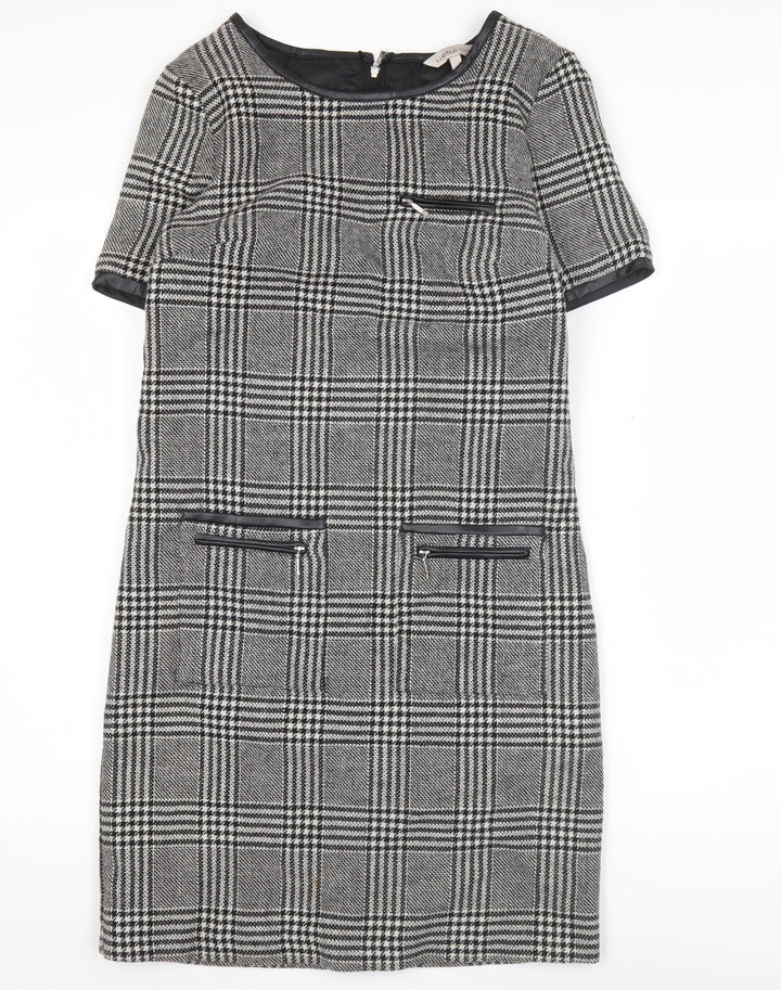 Marks and Spencer Women’s Grey Check Shift Dress Size 6