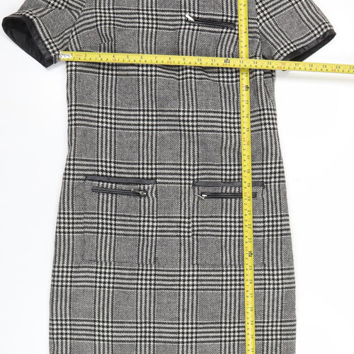 Marks and Spencer Women’s Grey Check Shift Dress Size 6