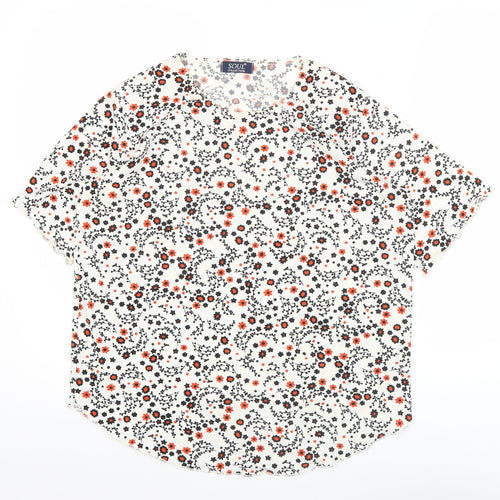 Soul Collection Womens Multicoloured Floral T-Shirt M Short Sleeve