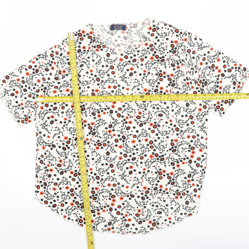 Soul Collection Womens Multicoloured Floral T-Shirt M Short Sleeve