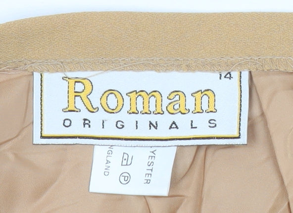 Roman Originals Women’s Beige Size 14 Pencil Long Skirt Workwear
