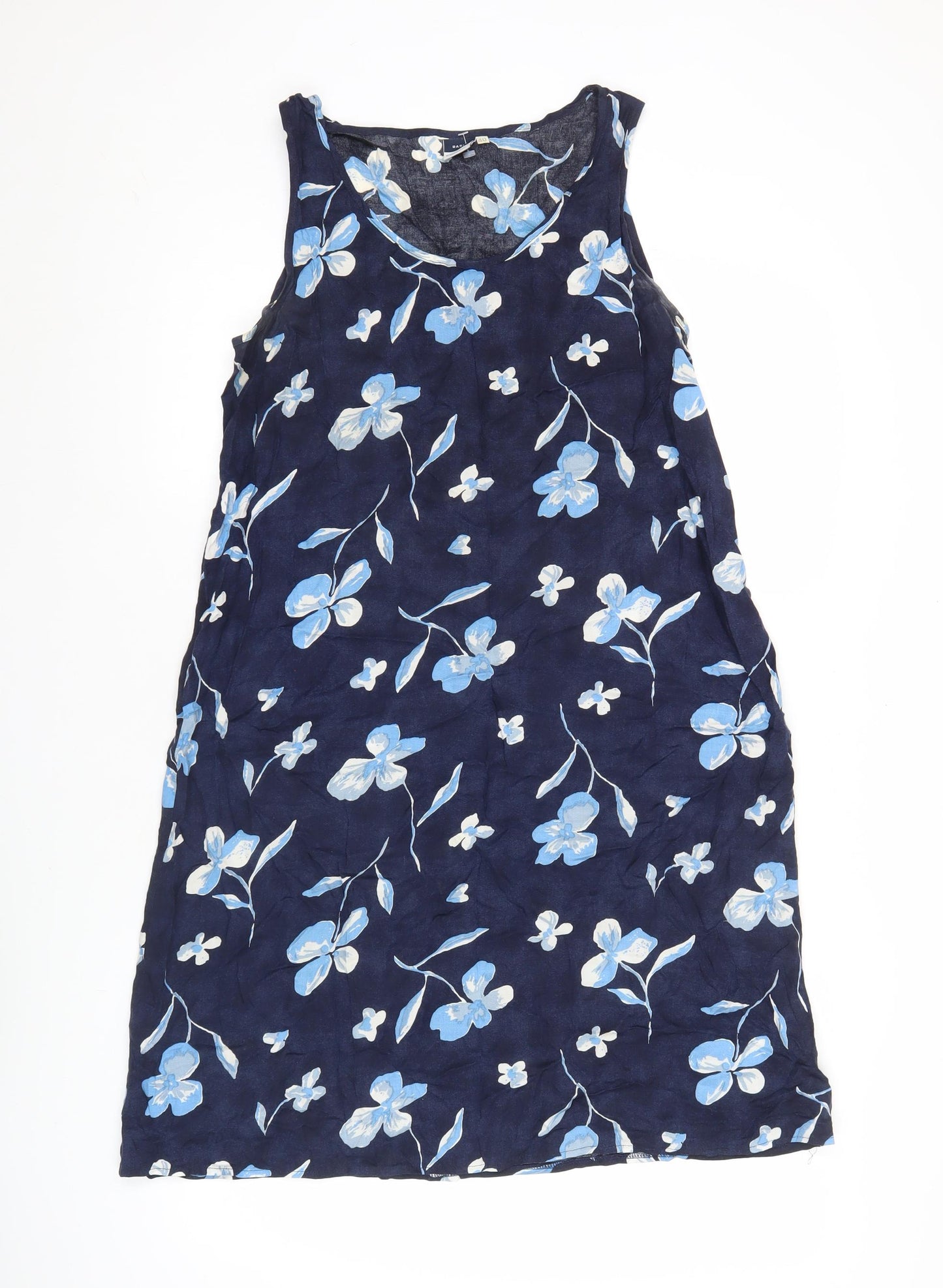 Basic Concept Women’s Blue Floral Viscose Shift Dress Size 12