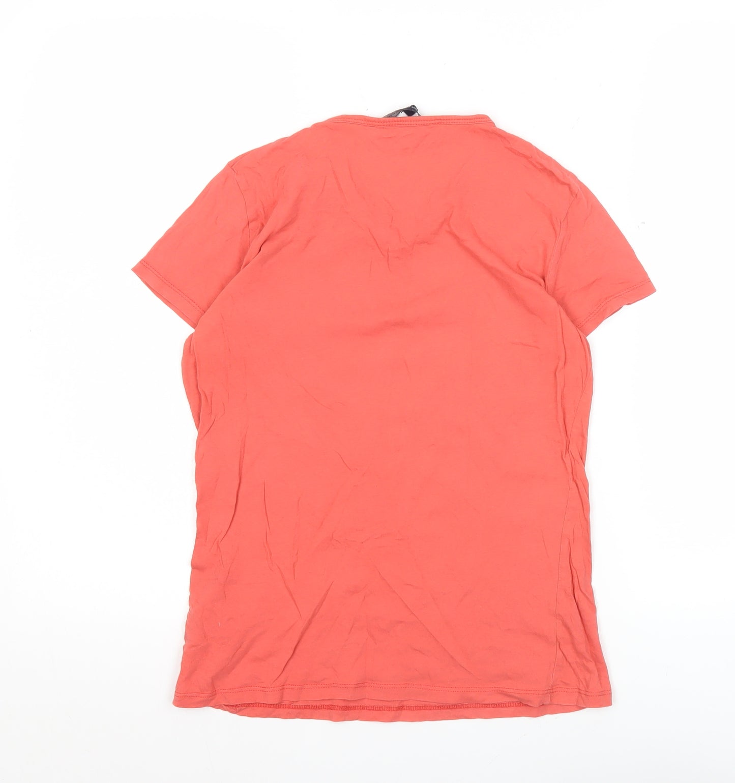 French Connection Women’s Red Cotton Logo T-Shirt Size L