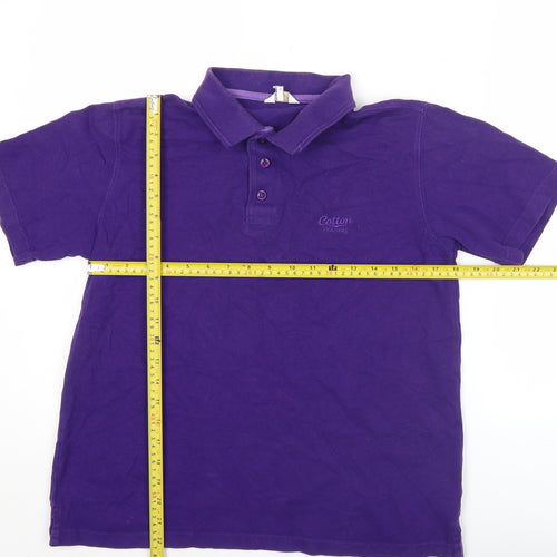 Cotton Traders Men’s Purple Polo Shirt Size S Short Sleeve 100% Cotton