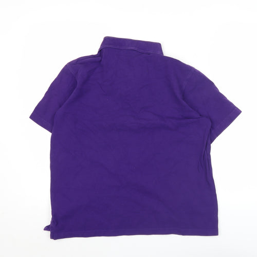 Cotton Traders Men’s Purple Polo Shirt Size S Short Sleeve 100% Cotton