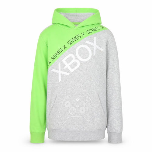 Xbox Boys Grey Green Pullover Hoodie 11-12 Years Gaming Logo Jumper