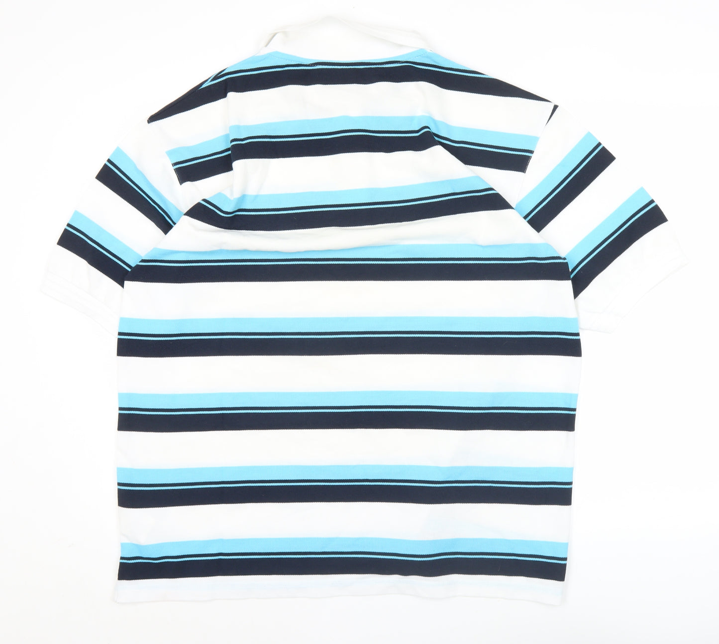 Lonsdale Men’s Blue Striped Polo Shirt 2XL Short Sleeve Casual
