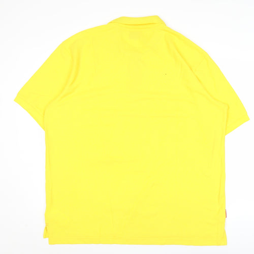 Slazenger Mens Yellow Polo Shirt 2XL Regular Fit Short Sleeve