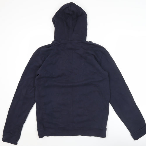 Champion Men’s Blue Pullover Hoodie Large Graphic Print Logo