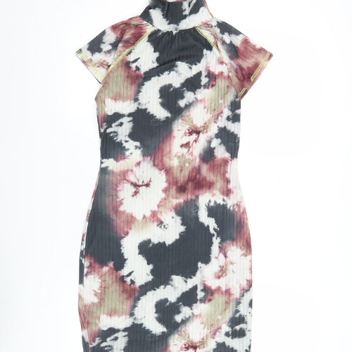 PrettyLittleThing Women’s Multicolour Tie Dye Bodycon Dress Size 10