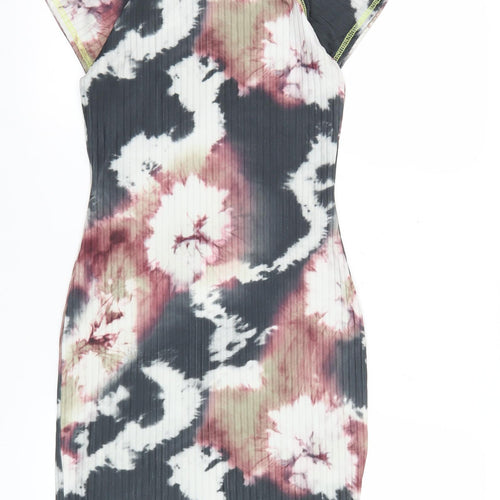 PrettyLittleThing Women’s Multicolour Tie Dye Bodycon Dress Size 10