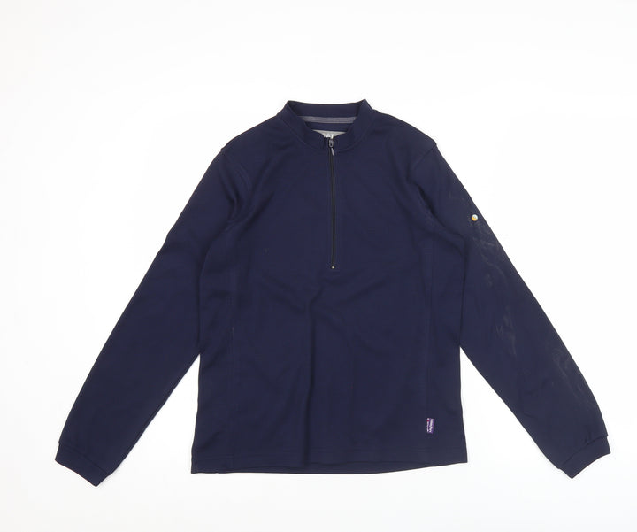Regatta Womens Blue Size 12 Long Sleeve 1/4 Zip Active T-Shirt