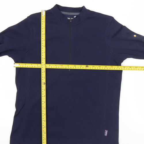 Regatta Womens Blue Size 12 Long Sleeve 1/4 Zip Active T-Shirt