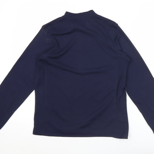 Regatta Womens Blue Size 12 Long Sleeve 1/4 Zip Active T-Shirt